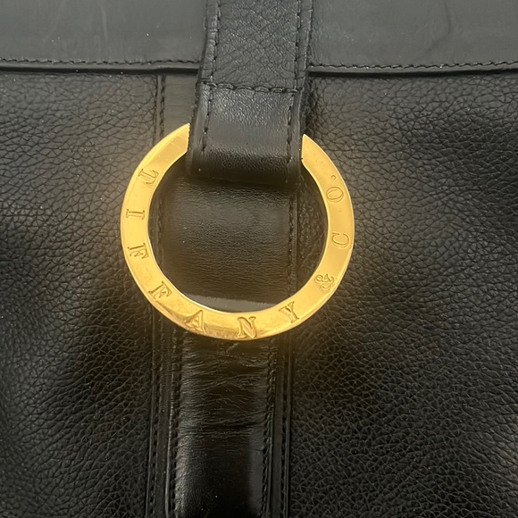 Tiffany and Co. leather handbag in good condition. Gold hardware Zipper closure